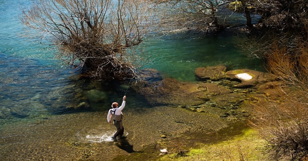 Fly fishing the Chimehuin river