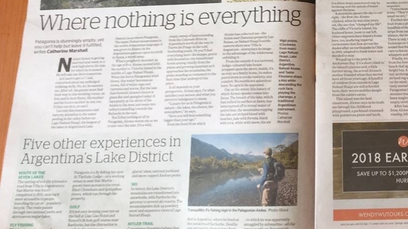 Tipiliuke at Sydney Morning Herald travel section - Australia